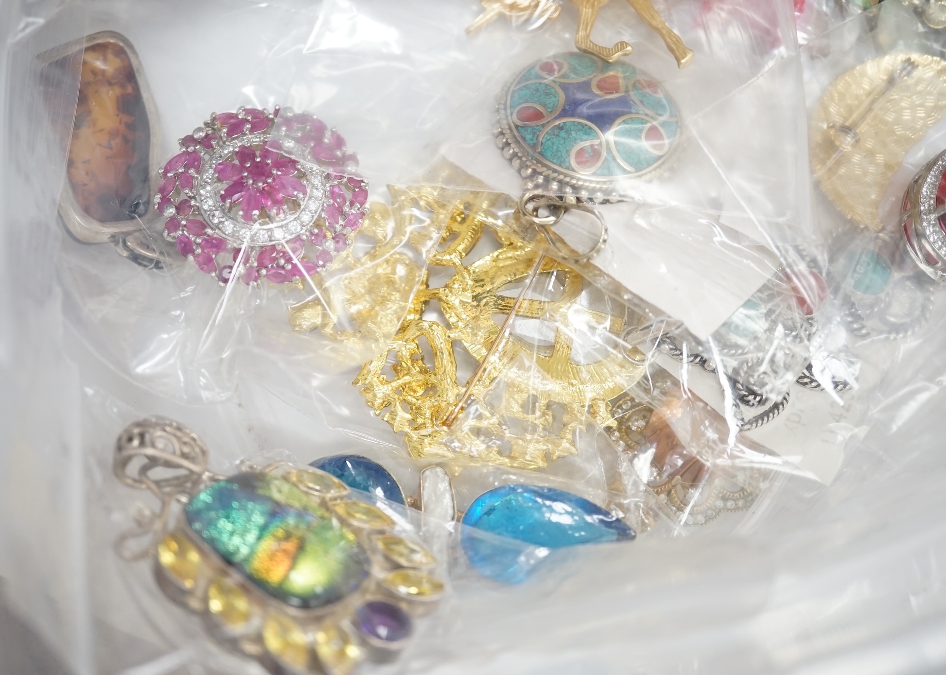 A large quantity of assorted mainly costume jewellery and wrist watches, etc, Condition - fair to good